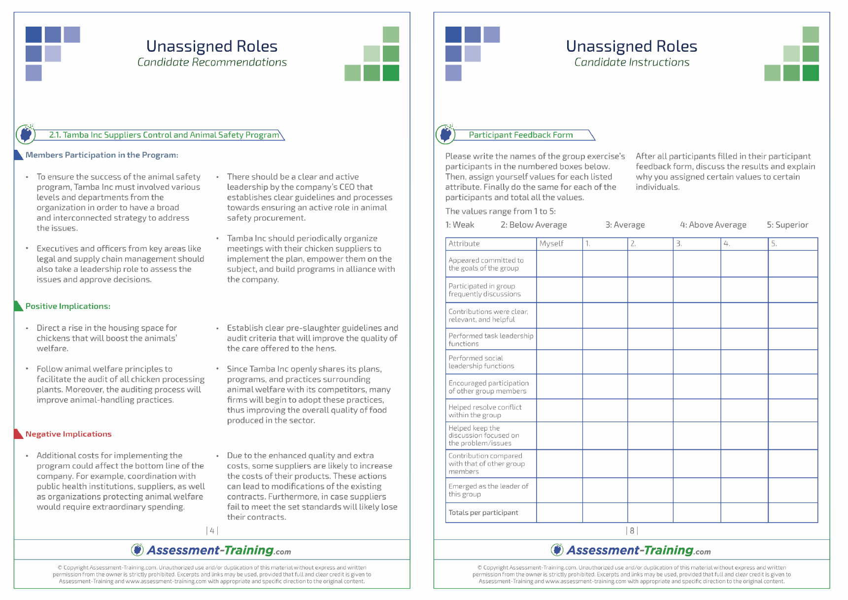 Group Exercise Example Booklet
