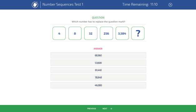 Number Sequences Example Question