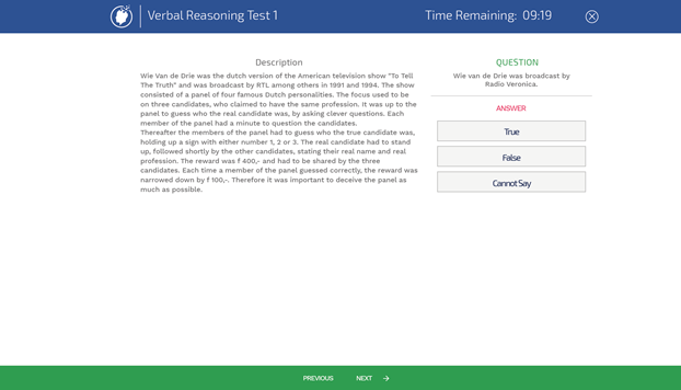 Verbal Reasoning Example